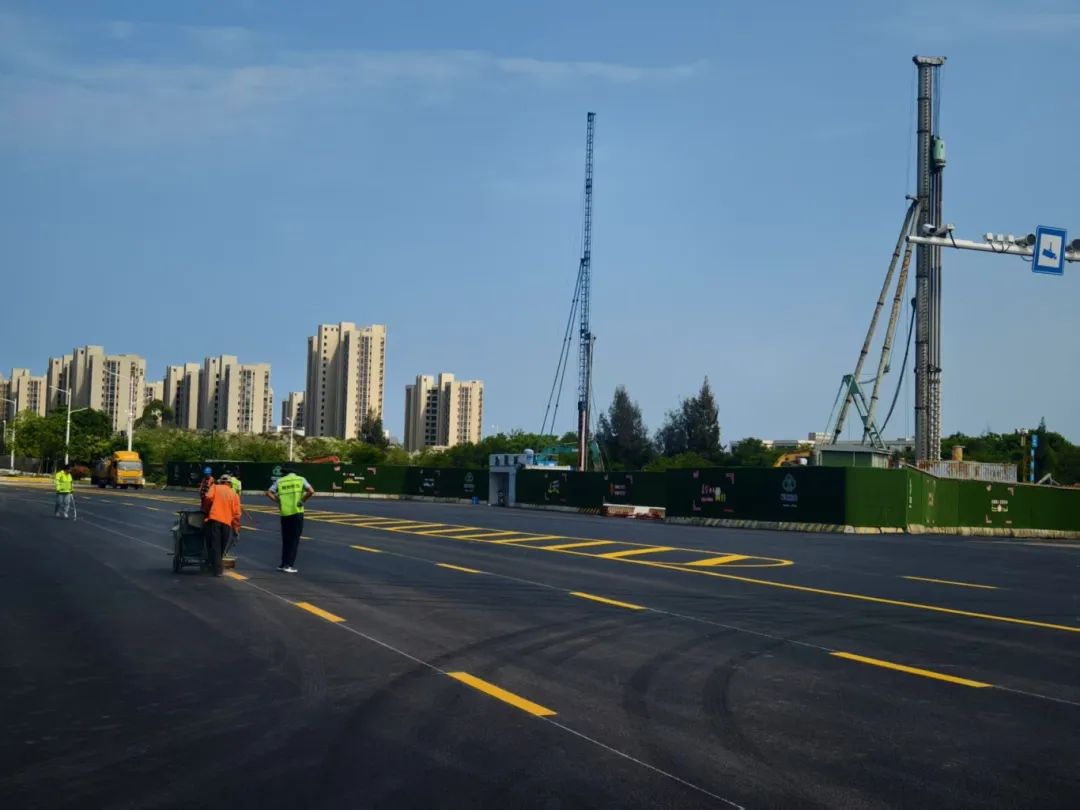沙尾站万新路临时开通