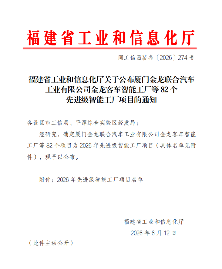 省级荣誉+1!长乐一企业获评福建省先进级智能工厂 省级荣誉+1!长乐一企业获评福建省先进级智能工厂