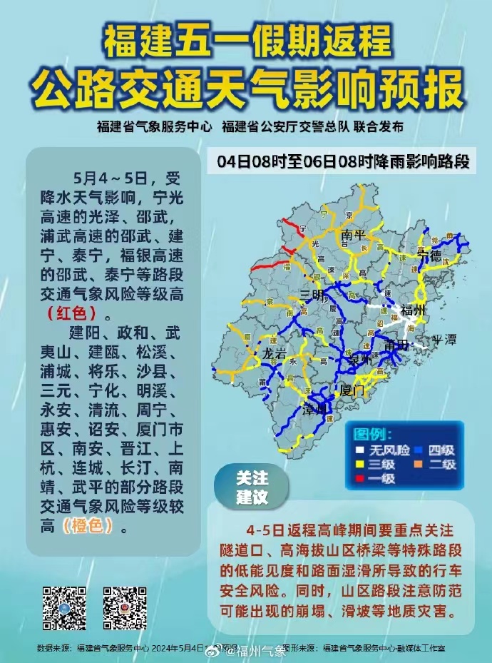 @长乐人 双预警!强降雨+强对流马上抵达! @长乐人 双预警!强降雨+强对流马上抵达!