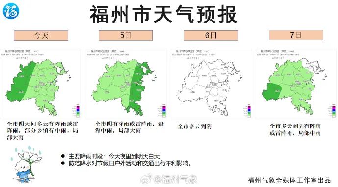 @长乐人 双预警!强降雨+强对流马上抵达! @长乐人 双预警!强降雨+强对流马上抵达!